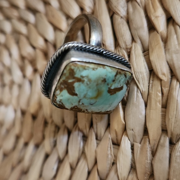 Rare NWOT Native American Navajo  Australian Variscite & Sterling Ring 💍 💚 - Picture 6 of 17